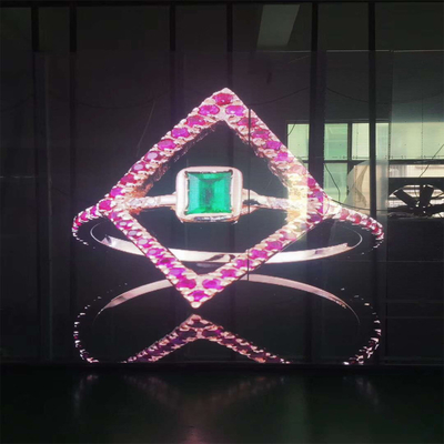 Glass Window Transparent Led Display Screen Banner Outdoor Mesh